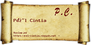 Pál Cintia névjegykártya
